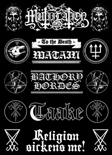 Black metal superstrip - metal, back